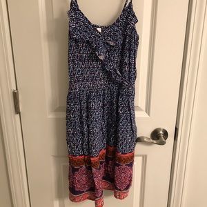 Multi Color Spaghetti Strap Dress